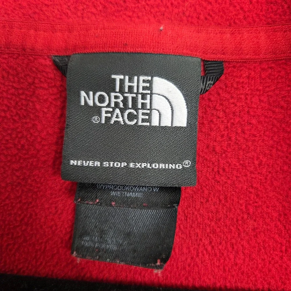 The‎ North Face Fleece Mens XL Red Quarter Zip TKA 100 Pullover Fair